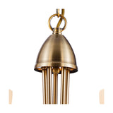 Cooper 5 Light E14 Semi Flush Ceiling Light 54cm - Antique Brass
