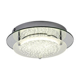 Gino 12W Flush Ceiling Light 28cm - Silver