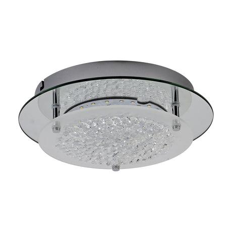 Gino 12W Flush Ceiling Light 28cm - Silver