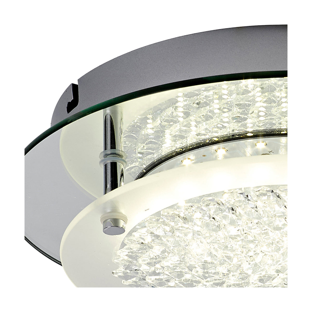 Gino 12W Flush Ceiling Light 28cm - Silver