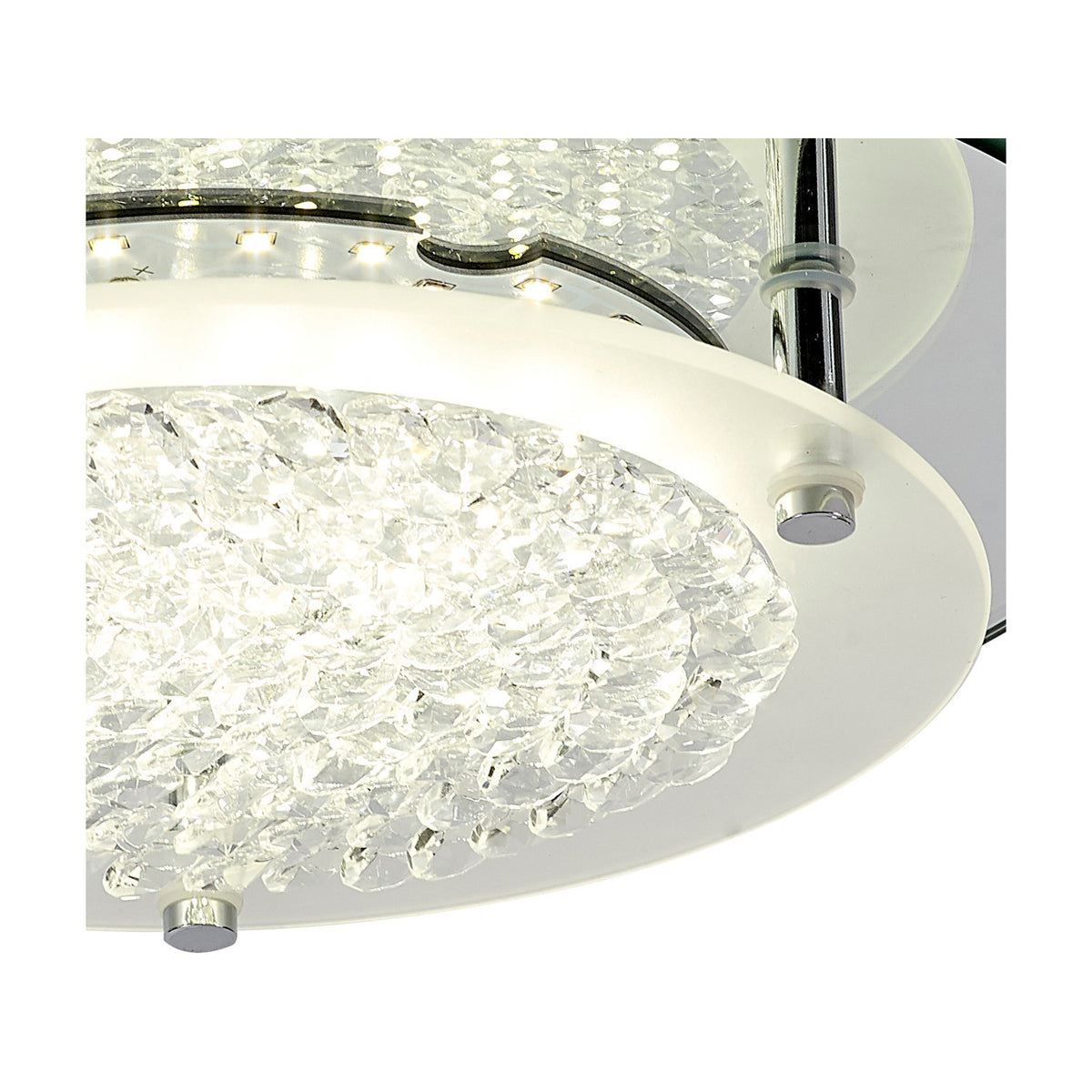 Gino 12W Flush Ceiling Light 28cm - Silver