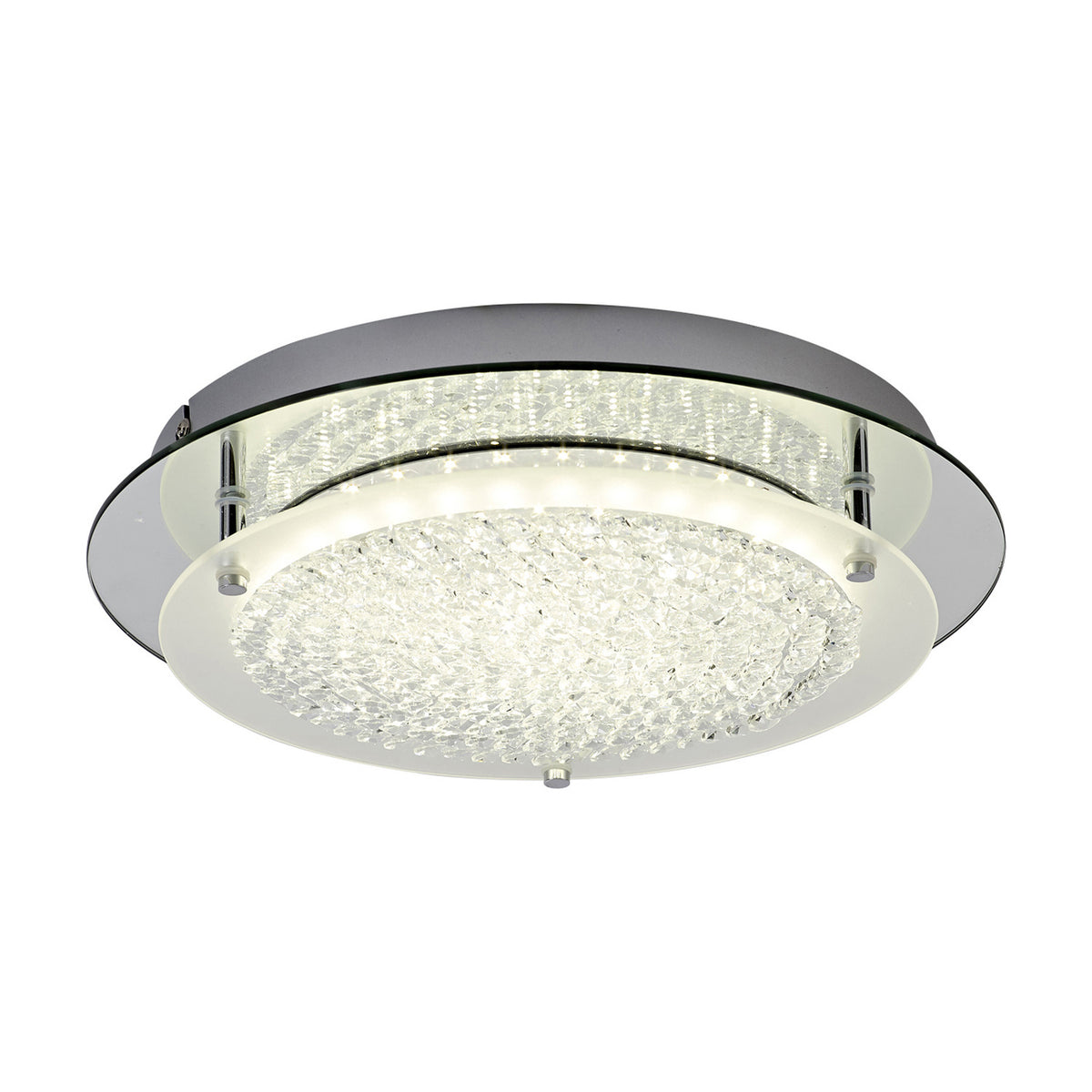 Gino 18W Flush Ceiling Light 36cm - Silver
