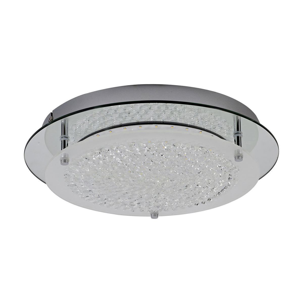 Gino 18W Flush Ceiling Light 36cm - Silver