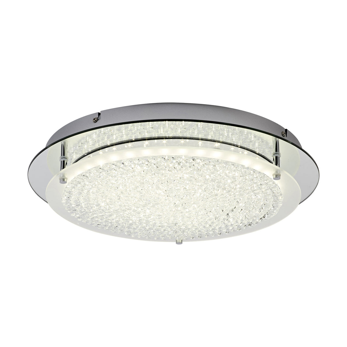 Gino 21W Flush Ceiling Light 45cm - Silver