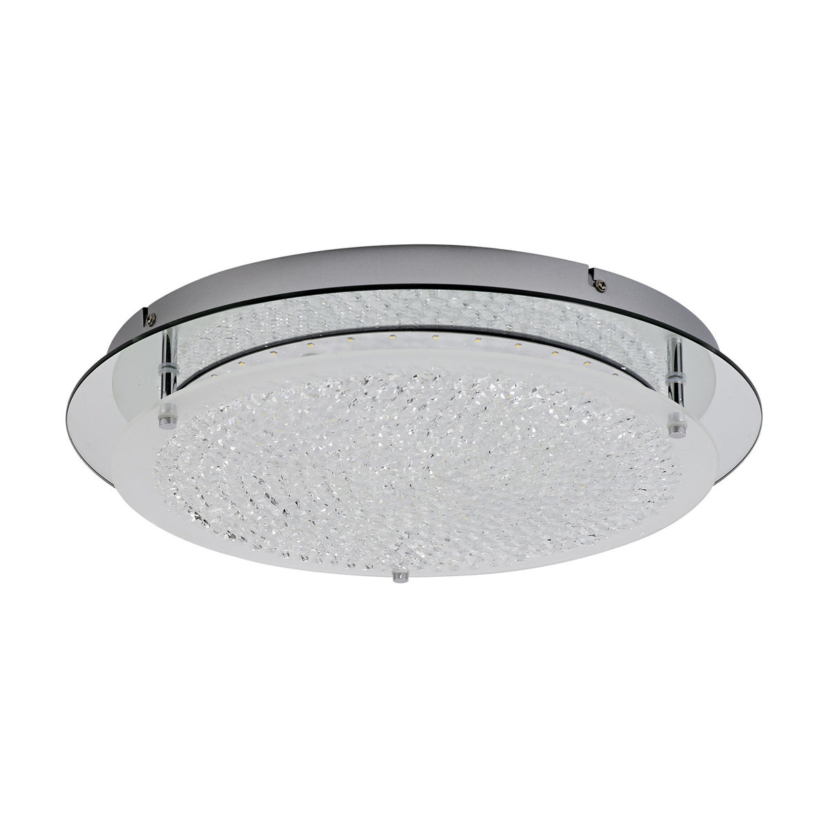 Gino 21W Flush Ceiling Light 45cm - Silver
