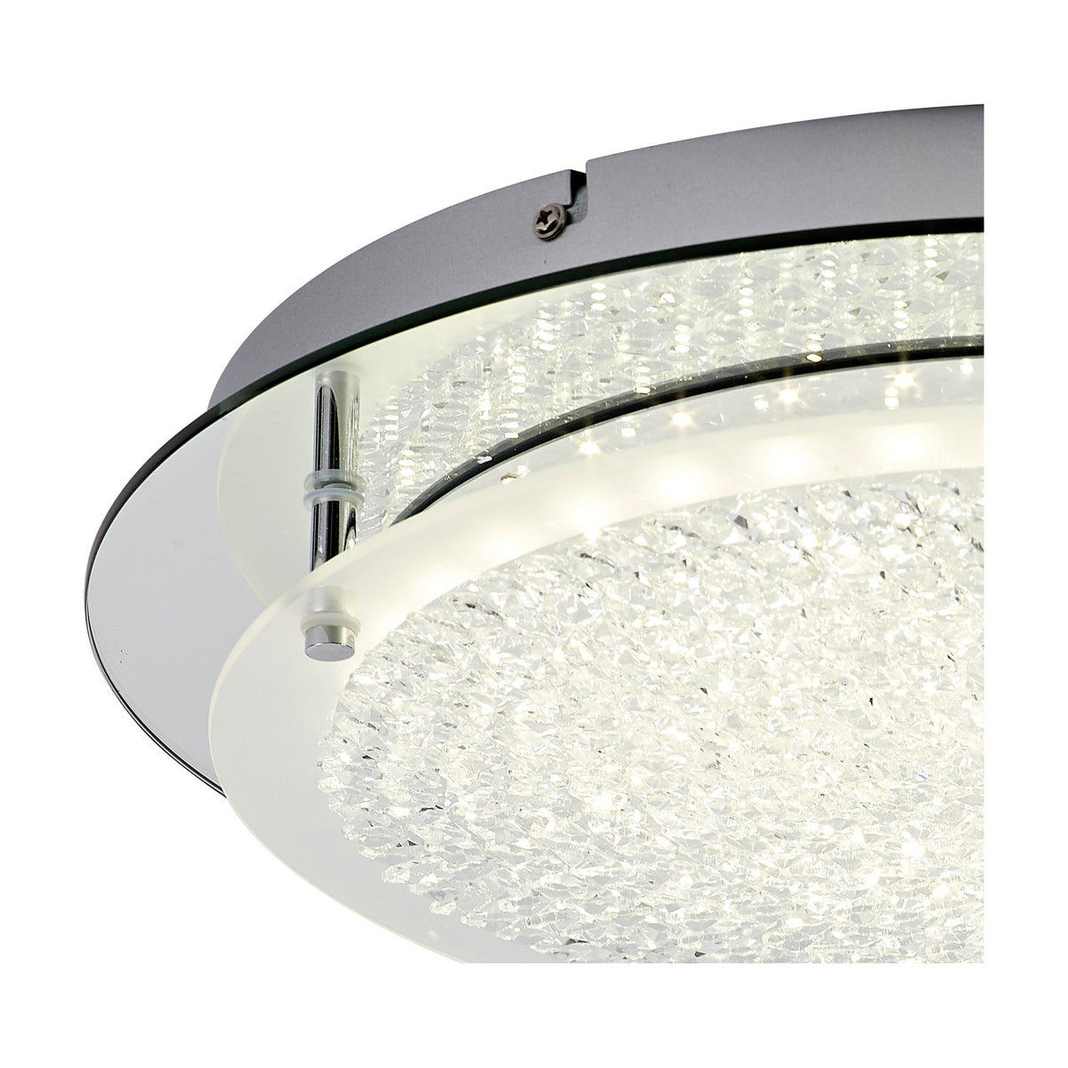 Gino 21W Flush Ceiling Light 45cm - Silver