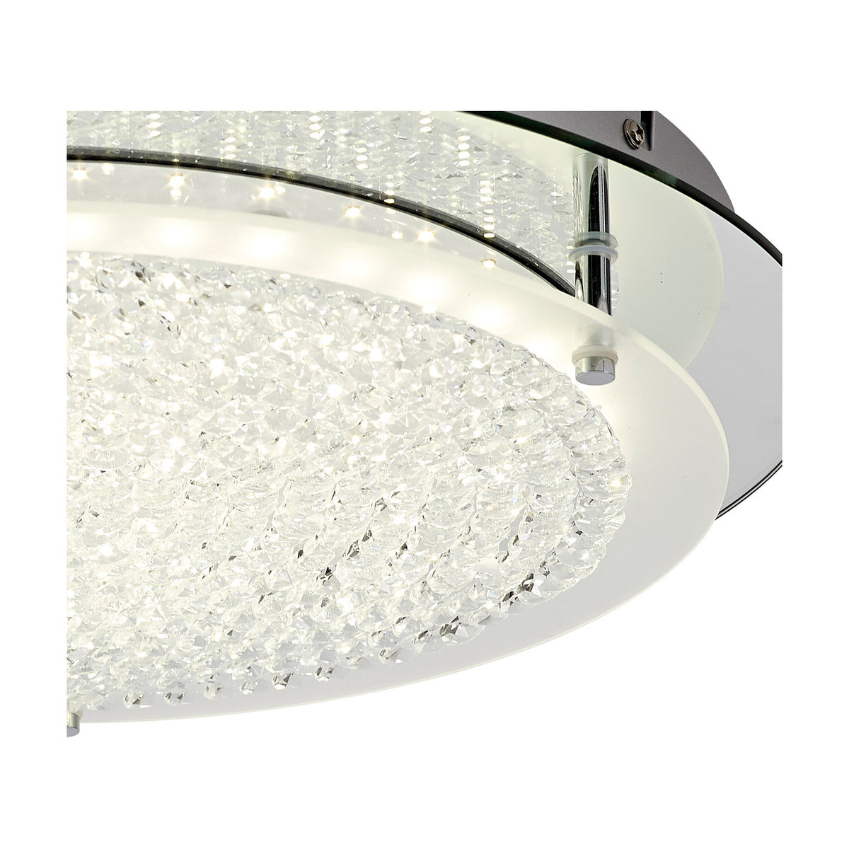 Gino 21W Flush Ceiling Light 45cm - Silver