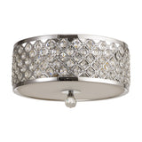 Sasha 2 Light E27 Flush Ceiling Light 30cm - Polished Chrome