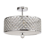 Sasha 3 Light Semi Flush Ceiling Light 40.5cm - Polished Chrome