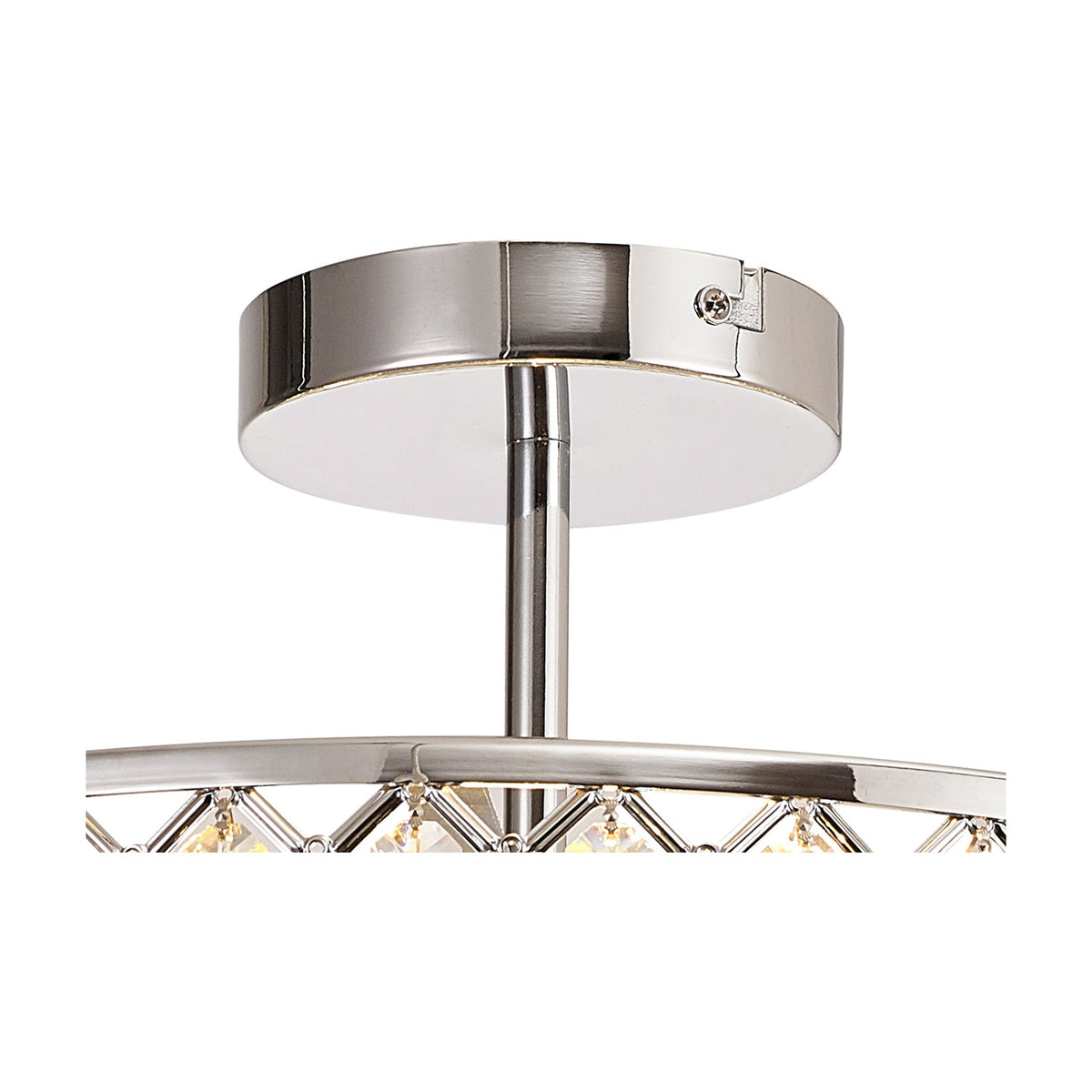 Sasha 3 Light Semi Flush Ceiling Light 40.5cm - Polished Chrome