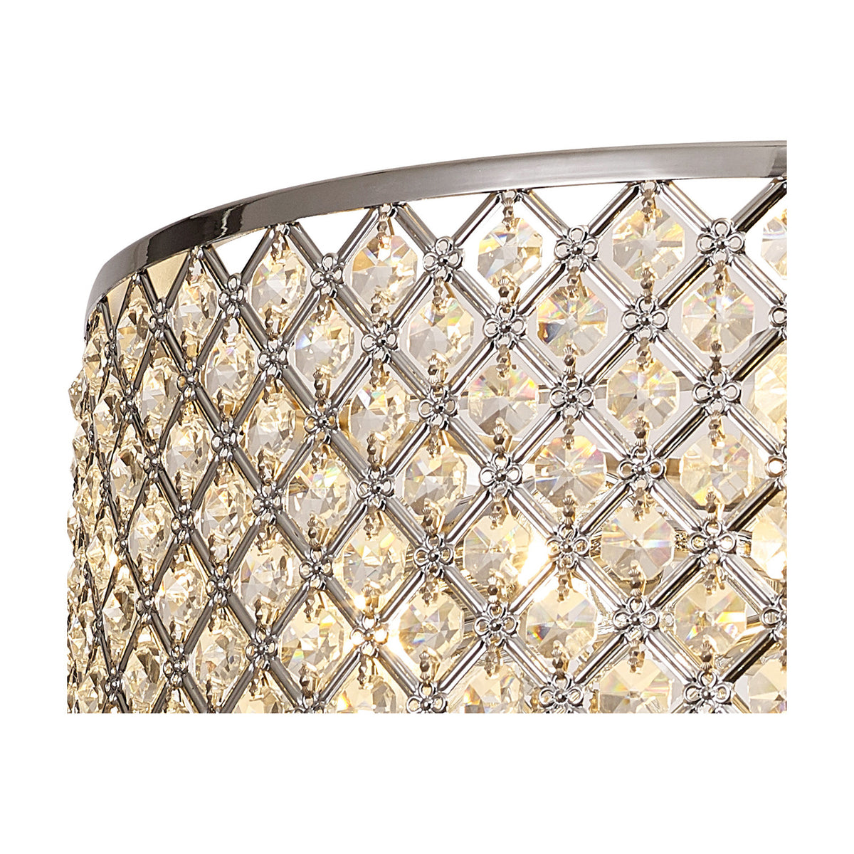 Sasha 3 Light Semi Flush Ceiling Light 40.5cm - Polished Chrome