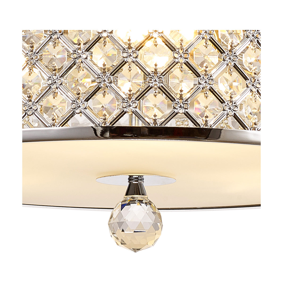 Sasha 3 Light Semi Flush Ceiling Light 40.5cm - Polished Chrome