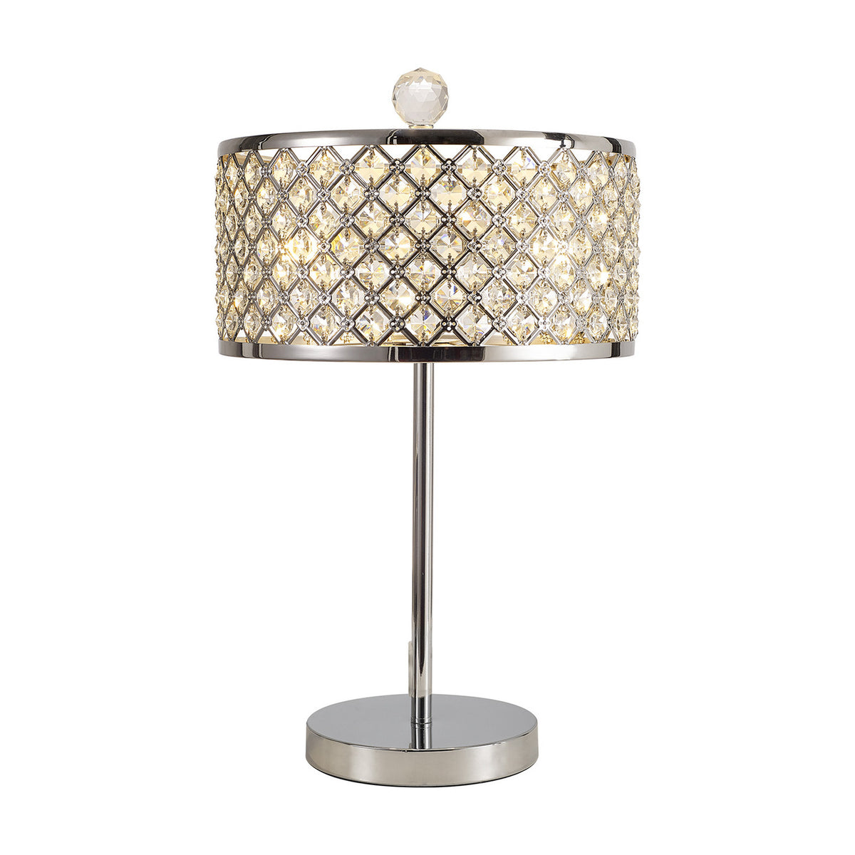 Sasha 2 Light E14 Table Lamp 30cm - Polished Chrome