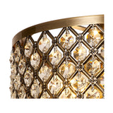 Sasha 2 Light E27 Flush Ceiling Light 30cm - Antique Brass