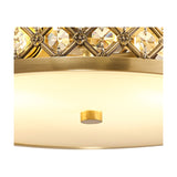 Sasha 2 Light E27 Flush Ceiling Light 30cm - Antique Brass