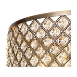Sasha 3 Light E27 Semi Flush Ceiling Light 40.5cm - Antique Brass