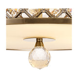 Sasha 3 Light E27 Semi Flush Ceiling Light 40.5cm - Antique Brass