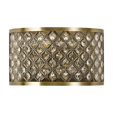 Sasha 2 Light E14 Wall Light - Antique Brass