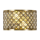 Sasha 2 Light E14 Wall Light in antique brass, shown upright on a plain white background.