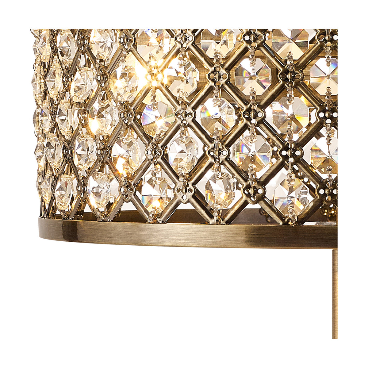Sasha 2 Light E14 Table Lamp 30cm - Antique Brass