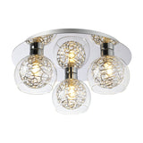 Talia 3 Light G9 Flush Ceiling Light 35cm - Polished Chrome