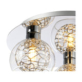 Talia 3 Light G9 Flush Ceiling Light 35cm - Polished Chrome
