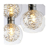 Talia 3 Light G9 Flush Ceiling Light 35cm - Polished Chrome
