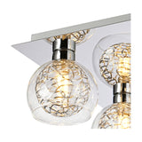 Talia 4 Light G9 Flush Ceiling Light 35cm Long - Polished Chrome