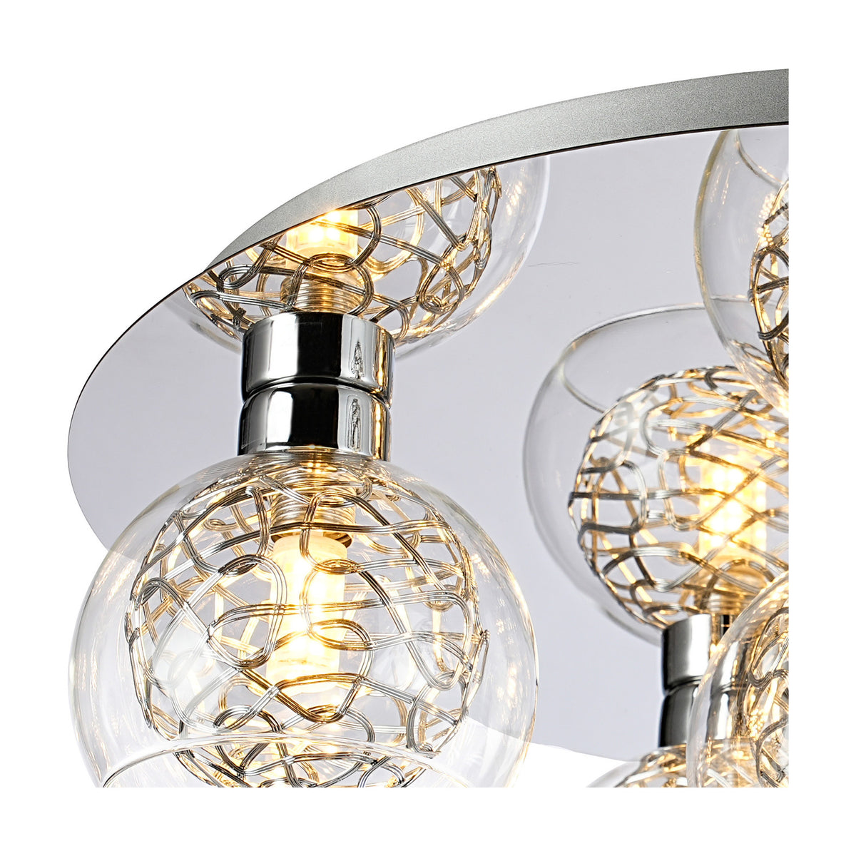 Talia 5 Light G9 Flush Ceiling Light 45cm - Polished Chrome