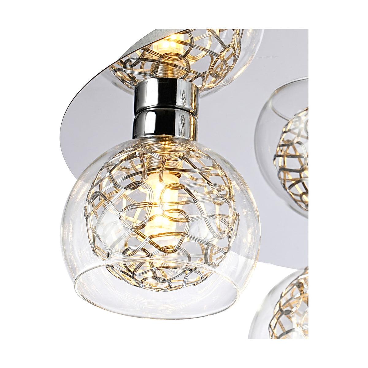 Talia 5 Light G9 Flush Ceiling Light 45cm - Polished Chrome