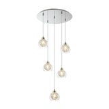 Talia 5 Light G9 Round Pendant Light 45cm - Polished Chrome