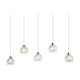 Talia 5 Light G9 Linear Pendant Light 1.1m Drop - Polished Chrome