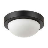 Porter E27 Flush Ceiling Light 21.5cm - Satin Black