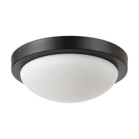 Porter 2 Light E27 Flush Ceiling Light 32cm - Satin Black