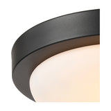 Porter 2 Light E27 Flush Ceiling Light 32cm - Satin Black