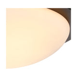 Porter 2 Light E27 Flush Ceiling Light 32cm - Satin Black