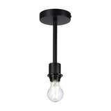 Baymont E27 Semi Flush Ceiling Light 12cm - Satin Black