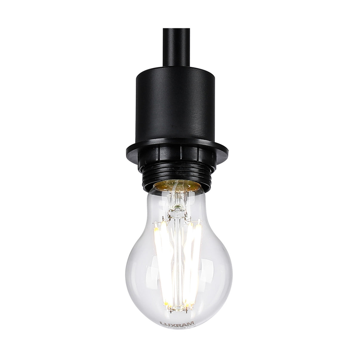 Baymont E27 Semi Flush Ceiling Light 12cm - Satin Black