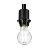 Baymont E27 Semi Flush Ceiling Light 12cm - Satin Black