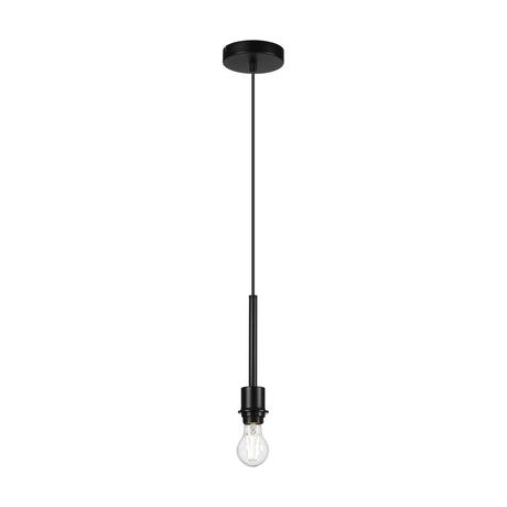 Baymont E27 Pendant Light 12cm - Satin Black