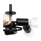 Baymont 5 Light E27 Semi Flush Ceiling Light 28cm - Satin Black