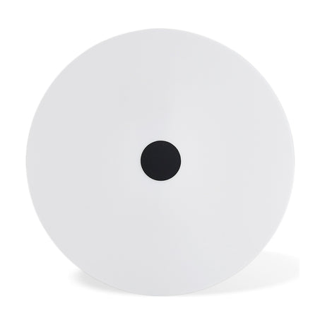 Universal Diffuser 40cm - round, flat frosted acrylic disc in opal white with a small black centre button, shown on a plain white background.