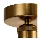 Close-up of the Dreifa E27 Ceiling Light 10cm in gilt bronze, showing the round flush mount, knurled detailing, and E27 lampholder against a white background.