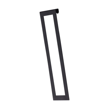 Sigma Shade Clip 22cm High in satin black steel, a slim rectangular frame with a curved top hook, shown on a plain white background.
