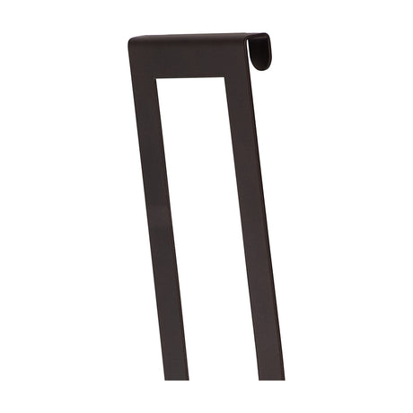 Sigma Shade Clip 22cm High in Brown Oxide, a narrow steel lamp shade clip with a curved top hook and slim upright legs, shown on a plain white background.