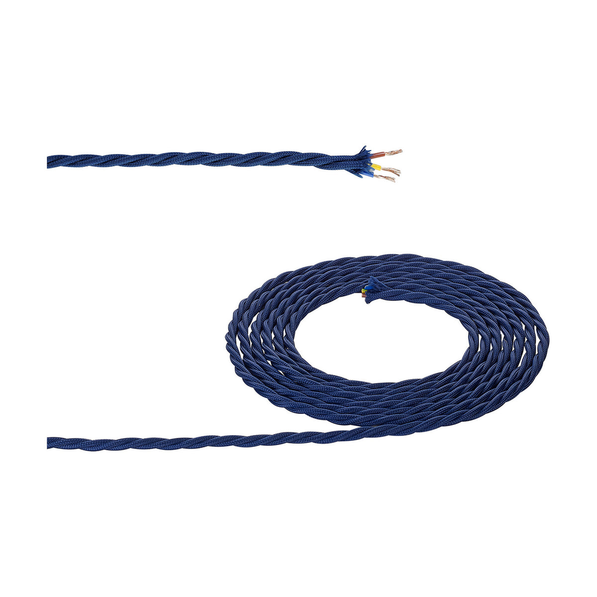 Cavo Braided Twisted Copper Cable 3 Core 0.75mm - Dark Blue