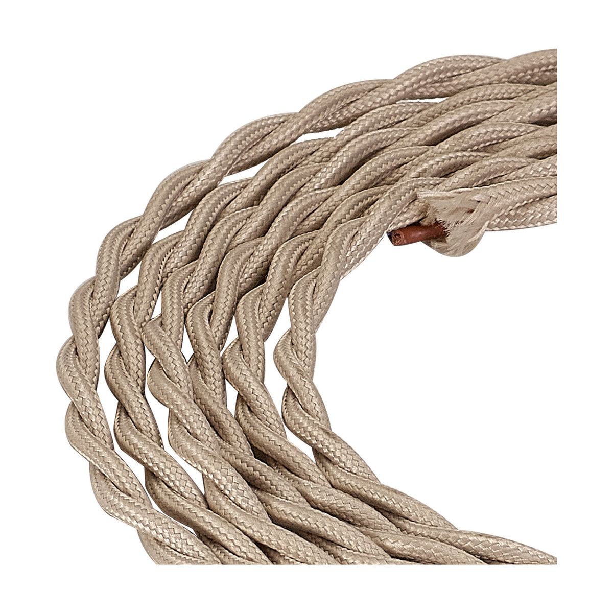 Cavo Braided Twisted Copper Cable 2 Core 0.75mm - Ivory