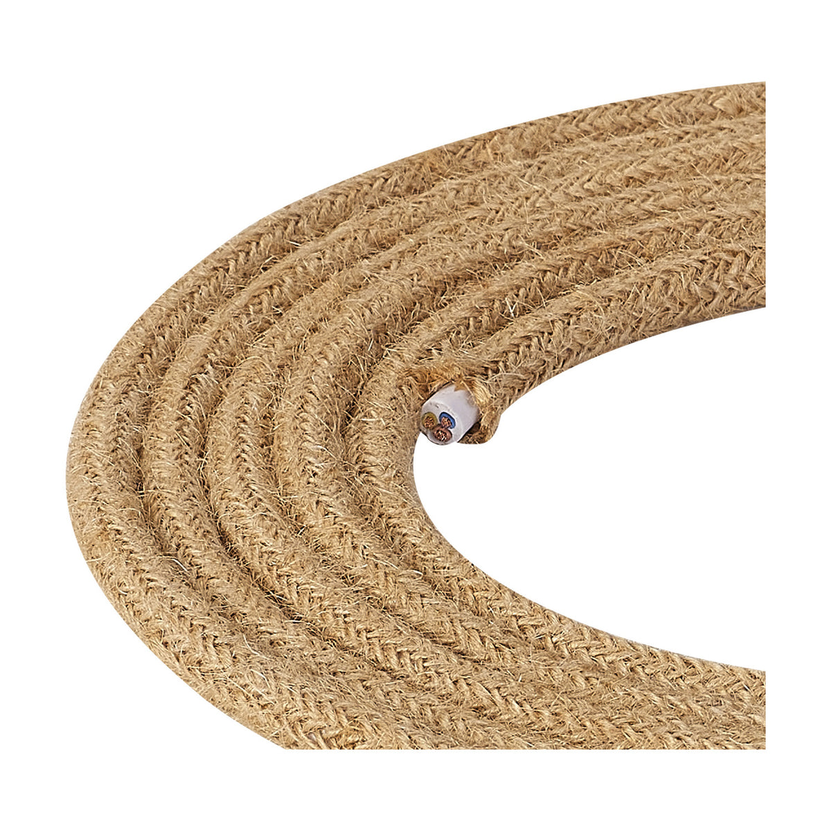 Cavo Braided Copper Cable 3 Core 0.75mm - Jute Brown