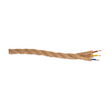 Cavo Braided Twisted Copper Cable 3 Core 0.75mm - Jute Brown