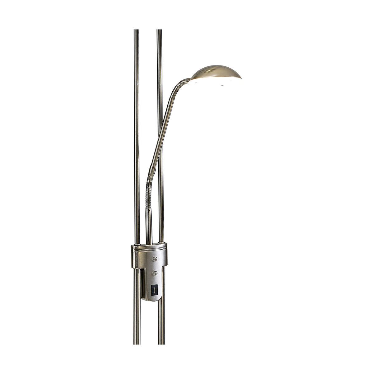Brazier Floor Lamp 25cm - Satin Nickel